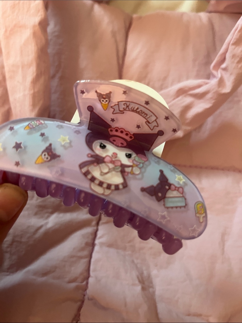 Sanrio KUROMI Puffer Tote Bag & Hair clip - Picture 5 of 5